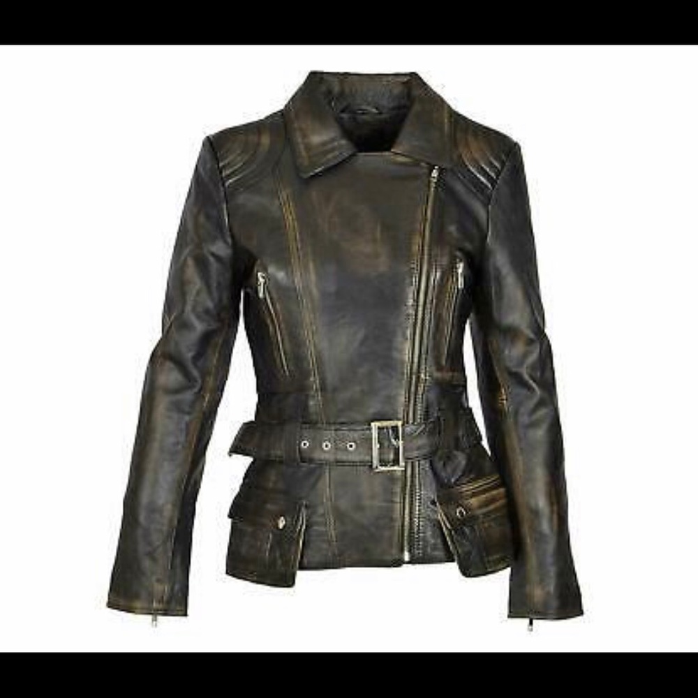 Vintage women leather jacket